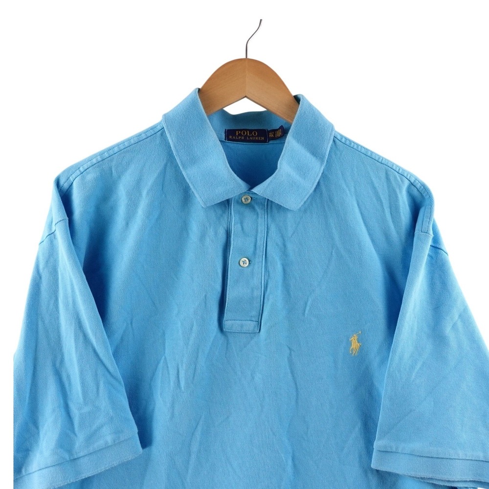 Polo Ralph Lauren Men's XL‎ TALL Blue Short Sleeve Polo Shirt Embroidered Pony